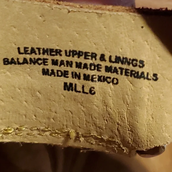 Born Selby Leather Slingback Sandals in Navy with Brown Size 11 - Picture 9 of 9